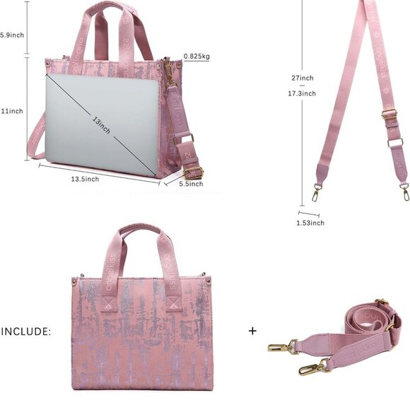 Tote Bag Purses for Women Medium Top-handle Satchel Handbags with Crossbody Srta - Picture 3 of 7